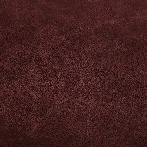 Premium Faux Leather Upholstery Fabric 1.2mm Thickness，Waterproof Upholstery Leather Distressed Bark Fabric(Dark Brown,Pre-Cut 18"x54") - color: Dark Brown, size: 18"x54"