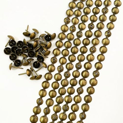 5Meters Upholstery Tacks Strips/Decorative Nail Trims(9.5mm Brass) - color: 9.5mm Brass