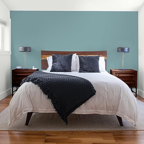 Glidden Total Interior Wall Paint & Primer All-in-One, Cathedral Glass/Aqua, Flat, 1 Gallon - color: Cathedral Glass, size: 128 Fl Oz (Pack of 1)