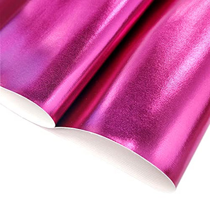 HYANG Smooth Solid Color Dark Pink Faux Leather Sheets 1 Rolls 12"X53" (30cmX135cm),Faux Leather is Great for, Bows,Earrings Handmade DIY Craft Projects Making - color: Dark Pink