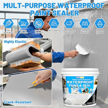 Rubber Liquid Waterproof Sealant, Waterproof Patch Seal Sealer Cloud Gray