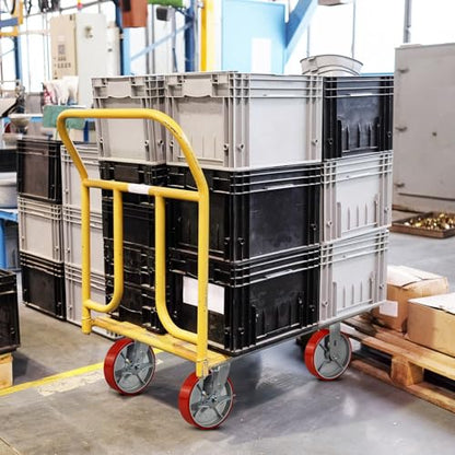 8"x2" Industrial Casters- Heavy Duty casters,Polyurethane Casters Wheel,Capacity up to 6000 Lb. Use for Platform Truck, U-Boat Cart,Workbenches(4 Swivel) - style: 8 inch