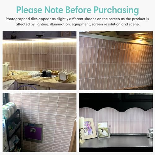 Commomy Peel and Stick Tile - 10 Pcs of 11.8'' x 11.8'' Vertical 3D Beige Peel and Stick Backsplash for Kitchen and Bathroom Interior Wall Tile(Matte Surface, Covers 10 sq.ft) - color: Modren Art