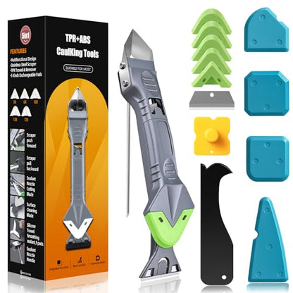 5 In 1 Caulking Tool Kit, Silicone Caulk Tool & Caulk Remover Tool