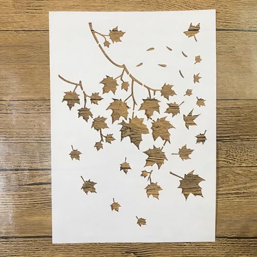 TIAMECH A4 Reusable Maple Leaf Stencil for Painting - style: Maple Leaf