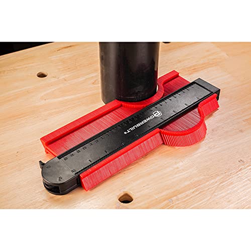 Powerbuilt 2 Piece Contour Gauge Set – 5 Inch & 10 Inch Profile Duplicator With SAE/Metric Scales – Shape Copy Tool for Tile, Flooring, Woodworking – 240353