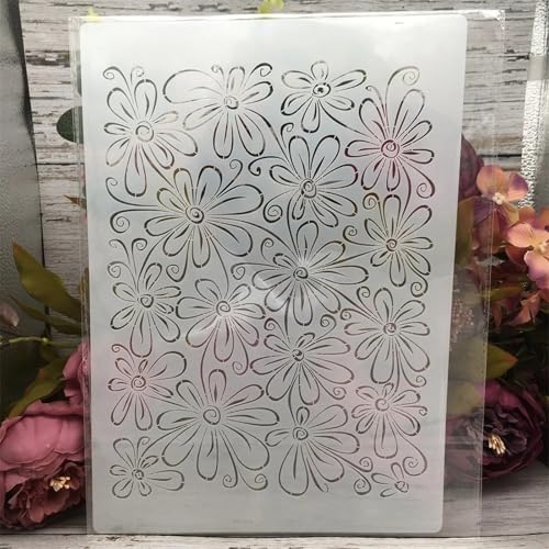 TIAMECH A4 Reusable Daisy Stencil for Painting - style: Daisy Flower