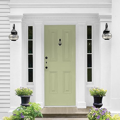 Glidden Total Exterior Paint & Primer All-in-One, Bahia Grass/Green, Semi-Gloss, 1 Gallon - color: Bahia Grass, size: 128 Fl Oz (Pack of 1)