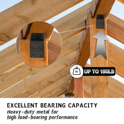 4 PCS Heavy Duty Steel Corner Brackets, 4"x4"x3" 90 Degree L Right Angle Bracket, DIY L Shelf Brackets, Metal Joint Timber Connector Support for Wood Shelves, Furniture - size: 4x4x3in