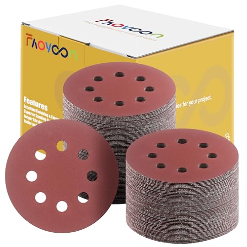 Sanding Disc 5 Inch 8 Hole, 100 Pcs Orbital Sanding Discs Hook and Loop, Sandpaper for polishing and Grinding, 400 Grit Sand Paper for Random Orbital Sander - style: 400 grit 100 Pcs
