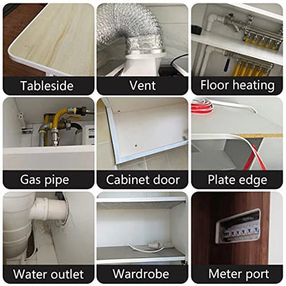U-Shape Edge Banding, 16.4ft Self Adhesive Veneer Edging,TPE Flexible Furniture Edge Protector for Cabinet Repair Furniture Restoration (14MM, White) - size: 14MM, style: White