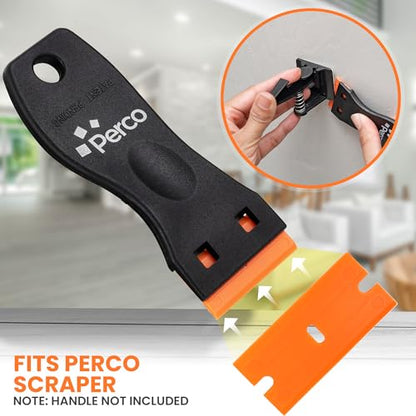 Perco Plastic Scraper Blade Refills - 1.5" Double-Edged - 10 Blades Per Box - size: Blade Refill