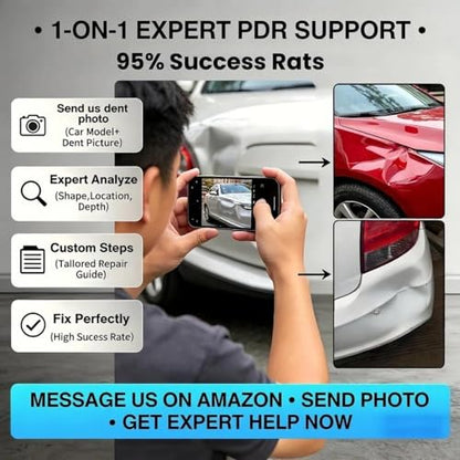 VEXTRO 124PCS Dent Puller Kit - Paintless Dent Removal Tools for Car Dents - size: PDR Kit-2