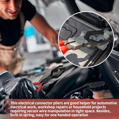 5 Pieces Electrical Disconnect Pliers for Cars, Automotive Electrical Plug Connector Disconnect Tool and Connector Separator and Hose Clamp Pliers - style: Electrical Disconnect Pliers Set 7