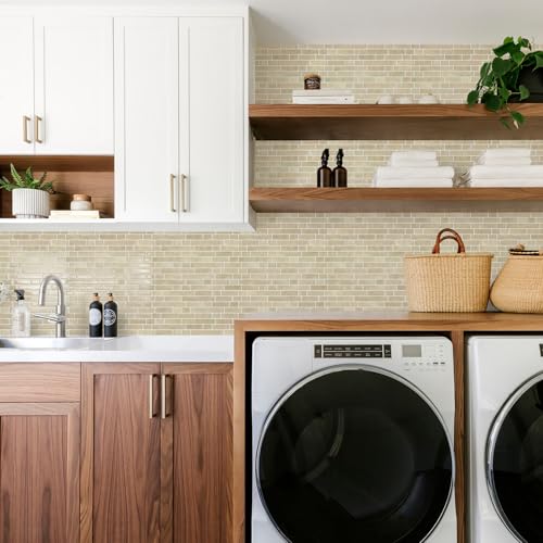 STICKGOO Thicker Peel and Stick Backsplash Tile for Kitchen and Bathroom - color: Brown