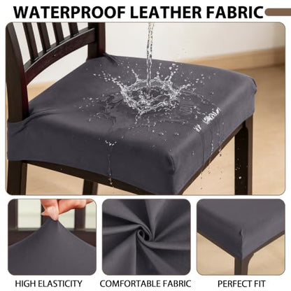 FUANGUI Dining Chair Covers Set of 2, Kitchen Chair Seat Covers - color: 01
