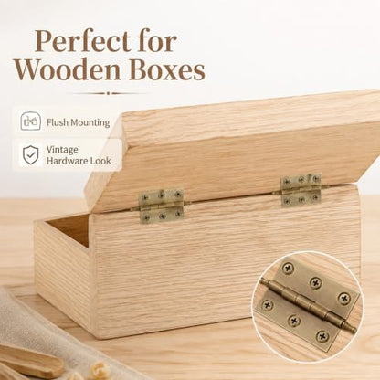 2 Inch Folding Butt Hinges, Brushed Bronze, 2Pcs - color: Brushed Bronze, size: 2 Inches