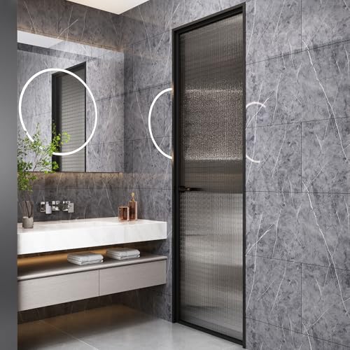 Haimin 3D Wall Panels Peel and Stick Marble Tile Look 10 Pack Waterproof - color: Gray-YSH