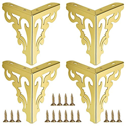 OwnMy 4PCS Metal Furniture Legs Feet, Modern Sofa Cabinet Legs for Repairs - color: Gold