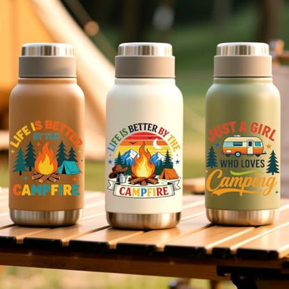 Peacoblue Camping Text Rub On Transfers for Craft, Transfer Sticker - style: Camping Text