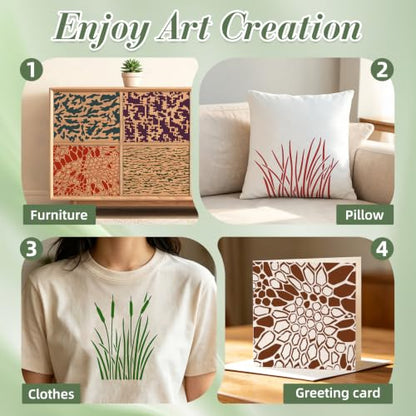 Geometric Texture Stencils for Crafts Reusable 12Pcs Stencils(12X8 Inch) - color: Texture 33