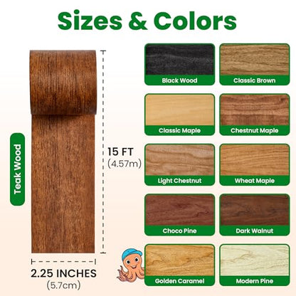 ECOHomes Wood Grain Repair Tape (Teak Wood, 2.25 Inch x 15 Feet) - color: Teak Wood, size: 2.25 Inch By 15 Ft