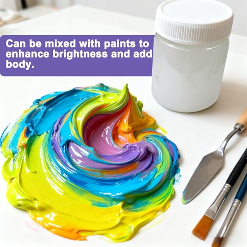 Clear Modeling Paste 10.14 oz/300ml, Acrylic Texture Paste with Art Tools - color: Transparent Texture Paste+Palette Knife+Scrapers Tools