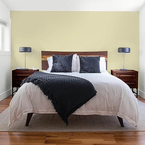 Glidden Total Interior Wall Paint & Primer All-in-One, Canary Grass/Green, Flat, 1 Gallon - color: Canary Grass, size: 128 Fl Oz (Pack of 1)