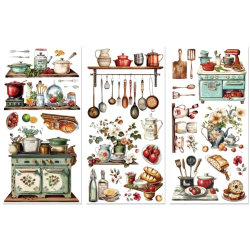 Peacoblue Dinnerware Rub On Transfers for Furniture Craft 6"x12" - style: Dinnerware