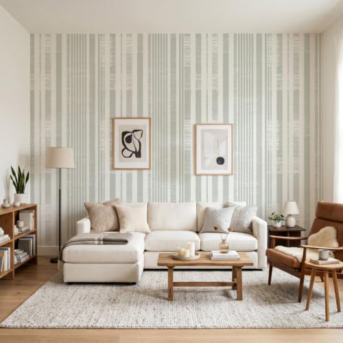 Peel and Stick Wallpaper, Light Grey Distressed Vertical Stripe Pattern, 118in x 17.7in, Waterproof Vinyl, Removable Reusable, Eco-Friendly, for Bedroom Living Room Rental Apartment - color: Dark4, size: 17.7" x 118.1"