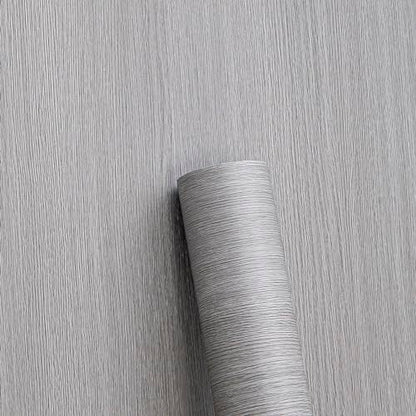 Haimin Wallpaper 24" x 393" Wood Contact Paper Peel and Stick Vinyl Roll - color: Grey (04)