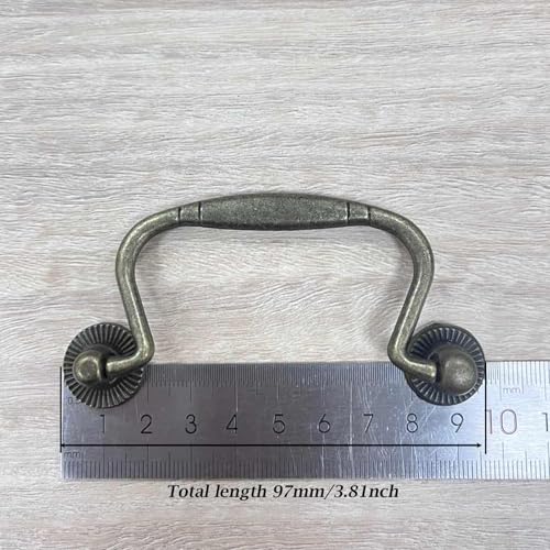 5Pcs 3-inch Bail Pulls Antique Handle for Drawer Dresser Cabinet