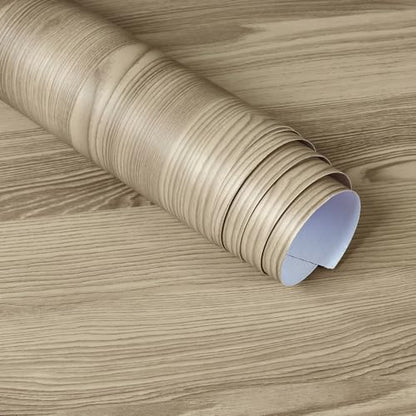 48x197 inch Oak Wood Grain Contact Paper Peel and Stick Walnut Texture Wallpaper Waterproof Thick Wooden Look Wallpaper Removable Self-Adhesive Wood Vinyl Wrap Roll for Kitchen Countertop Cabinet