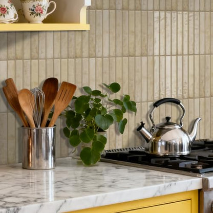 20 Sheets Subway Tile Stickers Peel and Stick Backsplash Decal Panel - color: Etp06
