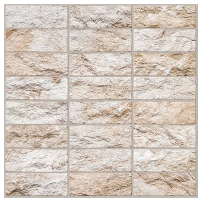 Main Street Peel and Stick Wallpaper Tiles, Stone Wall, 24-Pack - color: Stone Wall