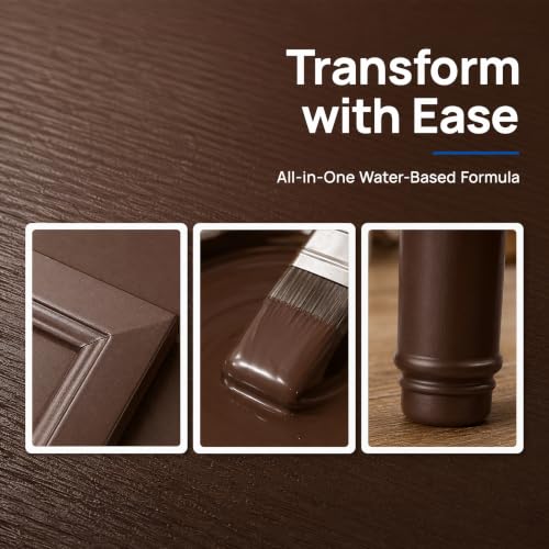Wood Furniture Paint, Chocolate Brown, 32 fl oz - color: Chocolate Brown, size: 32 Fl Oz (Pack of 1)