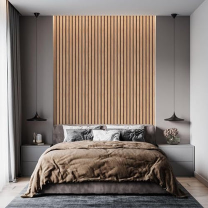 Yun-aeon Natural Wood - Tan Slats Peel and Stick Wallpaper for Wall - color: Tan, size: 17.3" x 160"