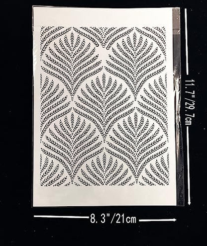 TIAMECH A4 Reusable Ear of Wheat Texture Stencil for Painting - style: Wheat