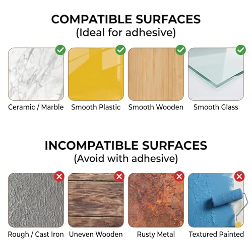 Adhesive Under Desk Drawer Hidden Storage Organizer Set S+M - size: S+M