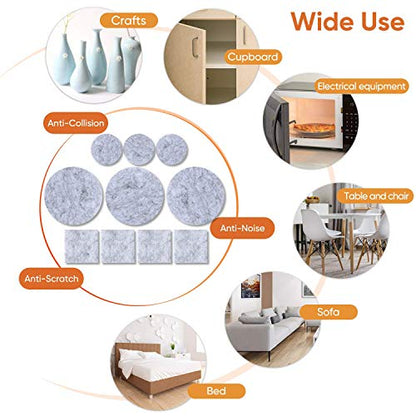 Furniture Pads 300 Pcs Premium Furniture Felt Pads Self Adhesive, Grey - size: Grey