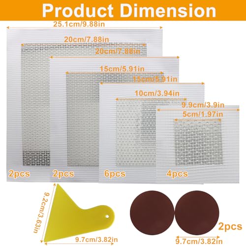 19 Pack Drywall Repair Kit, 2/4/6/8 Inch Patches - size: 2inch，4inch，6inch,8inch(19Pcs)