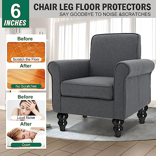 FoDau770 Rubber Wood Furniture Legs 6 Inch, Black Couch Legs, 4pcs - color: Black, size: 6 Inch