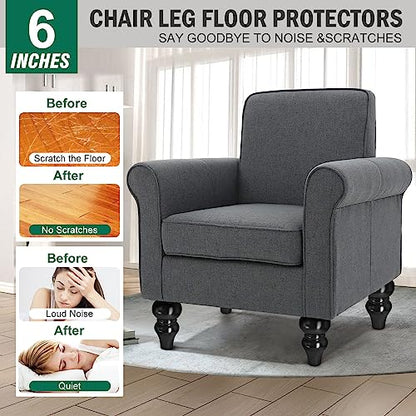 FoDau770 Rubber Wood Furniture Legs 6 Inch, Black Couch Legs, 4pcs - color: Black, size: 6 Inch