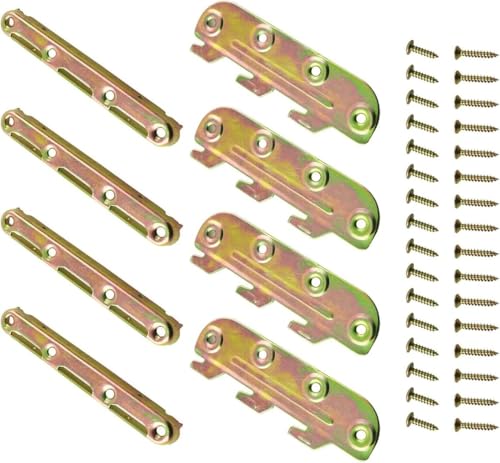 Surface Mounted Bed Rail Brackets 4 Set Bed Frame Hardware