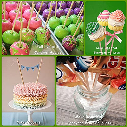 Wooden Dowel Rods, 100PCS 1/4 x 6 Inch Round Wooden Sticks for Arts Crafts, Home Decor, Cake Support, Photo Booth Props, Unfinished Natural Hardwood Sticks - size: 1/4 x 6 Inch (100PCS)