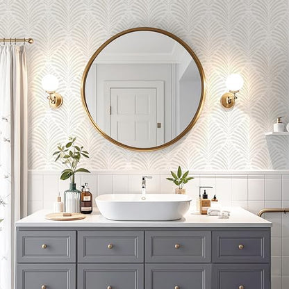 Safiyya 17.3"x196" Peel and Stick Wallpaper Boho Contact Paper Beige Neutral Modern Geometric Wall Paper Self Adhesive Removable Wallpaper for Bedroom Vinyl Rolls - color: Beige and White, size: 17.3" x 196"
