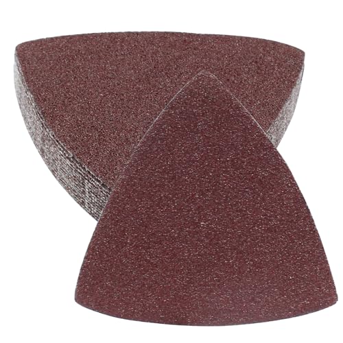 100 Pcs Triangle Sanding Pads, 80mm, 80 Grit - size: 80 Grit