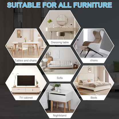 New Upgrade Furniture Movers Sliders: Multi-Surface Furniture Sliders - size: 4.3in Round 4+4Pack