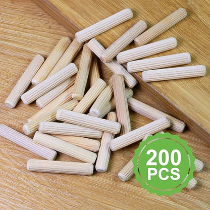 5/16" x 1-3/4" Wooden Dowel Pins - FoDau770 Beech Wood Dowel Rods - 200 Pcs - size: 5/16" x 1-3/4"