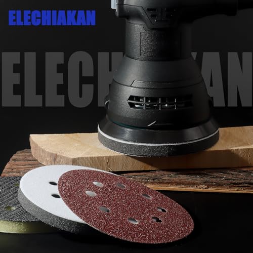 Elechiakan 85PCS 5 Inch Orbital Sanding Disc and Interface Backing Foam Pad - style: 85 Pack